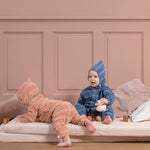 Nachtwäsche Onepiece Terry Stripes Gray Blue - studio bumbuli 44.00