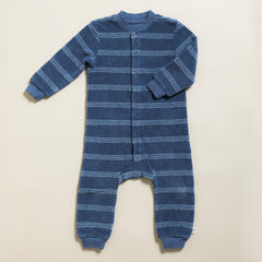 Nachtwäsche Onepiece Terry Stripes Gray Blue - studio bumbuli 44.00