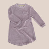 Terry Halfmoon Dress Violet Grey