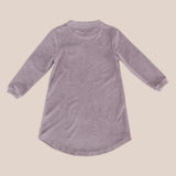 Terry Halfmoon Dress Violet Grey