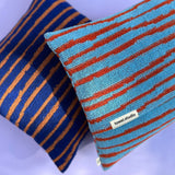 Terry Kissen Stripe | Sky/Brick