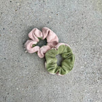 scrunchies sage/cameo rose