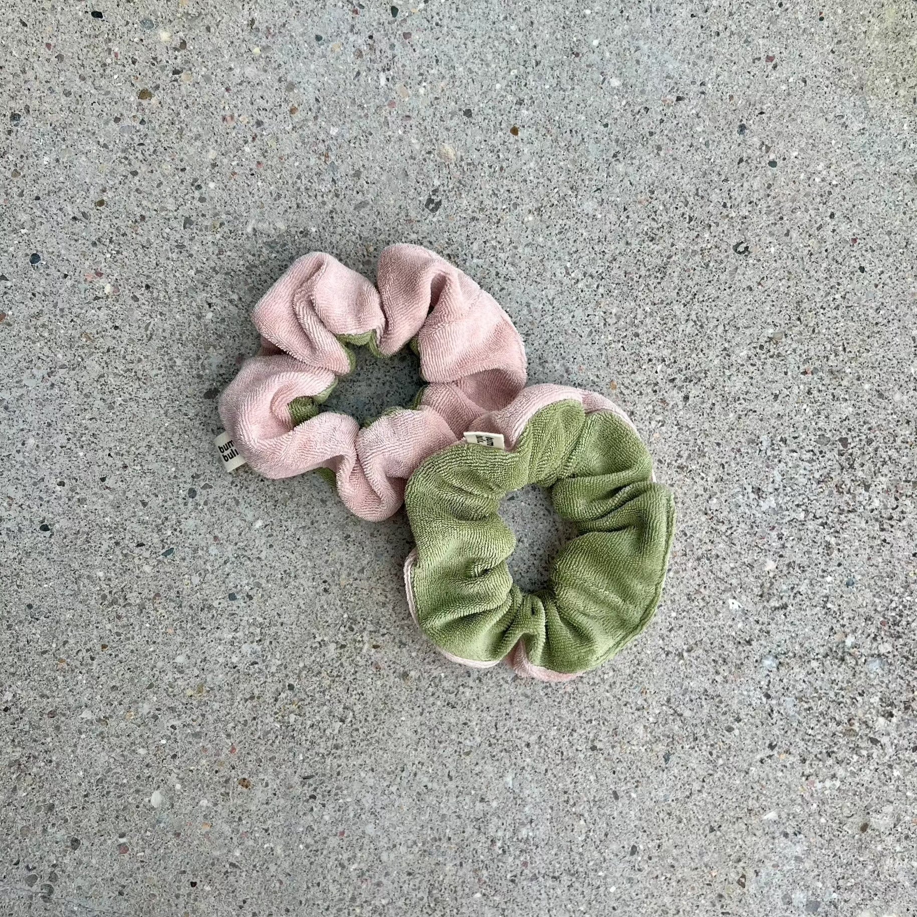 scrunchies sage/cameo rose