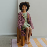 Little Bathrobe - Kids Bathrobe Mauve/Ochre