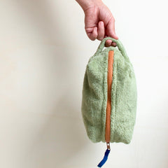 Terry Pouch Sage/Caramel