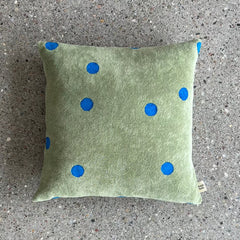 Terry Kissen Mini Dots, Sage/Blue