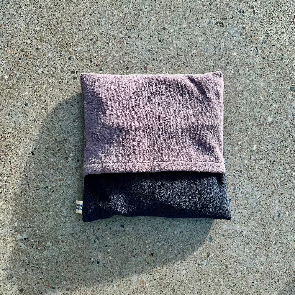 Terry Wärmekissen violet grey/ink