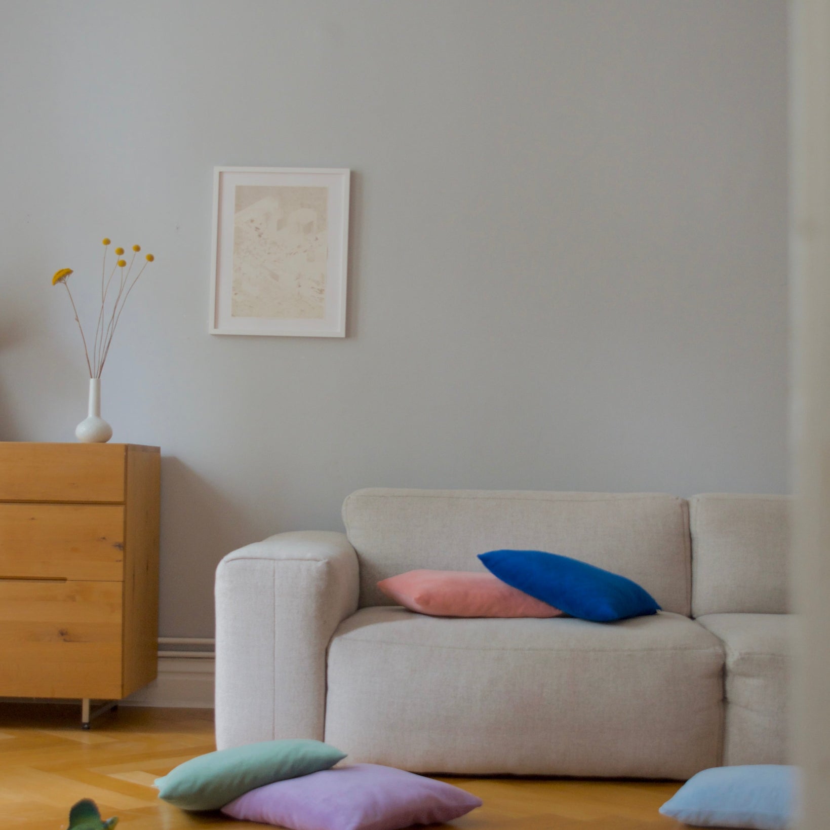 Terry Kissen Uni in vielen Farben aus Bio-Baumwolle, handgemacht von studio bumbuli